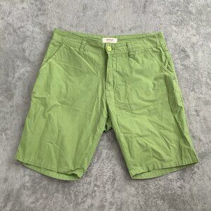 Osklen Rio De Janeiro Shorts Men 32 Green Casual Flat Front Cotton Preppy *FLAW